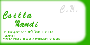 csilla mandi business card